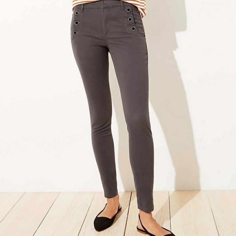 LOFT Hi Rise Sailor Sateen Leggings